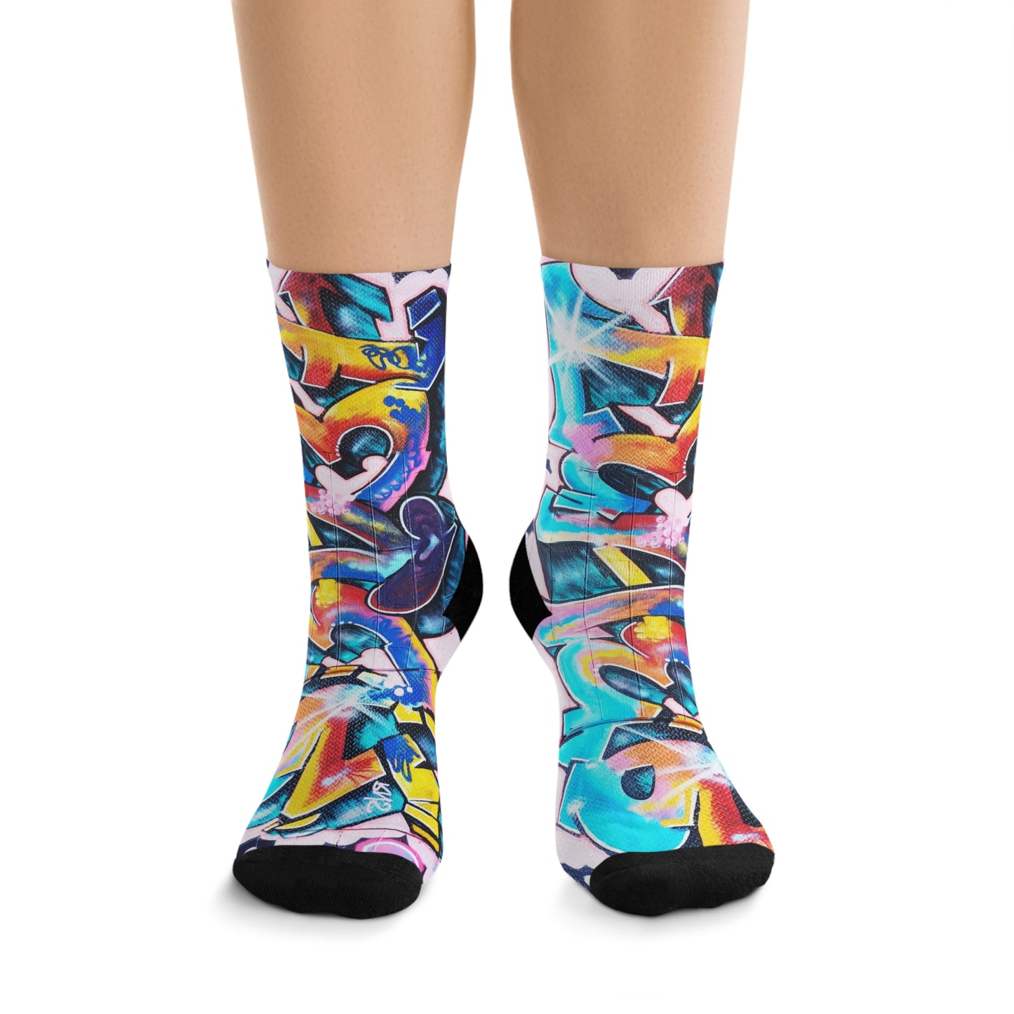 Brooklyn Graffiti Recycled Poly Socks