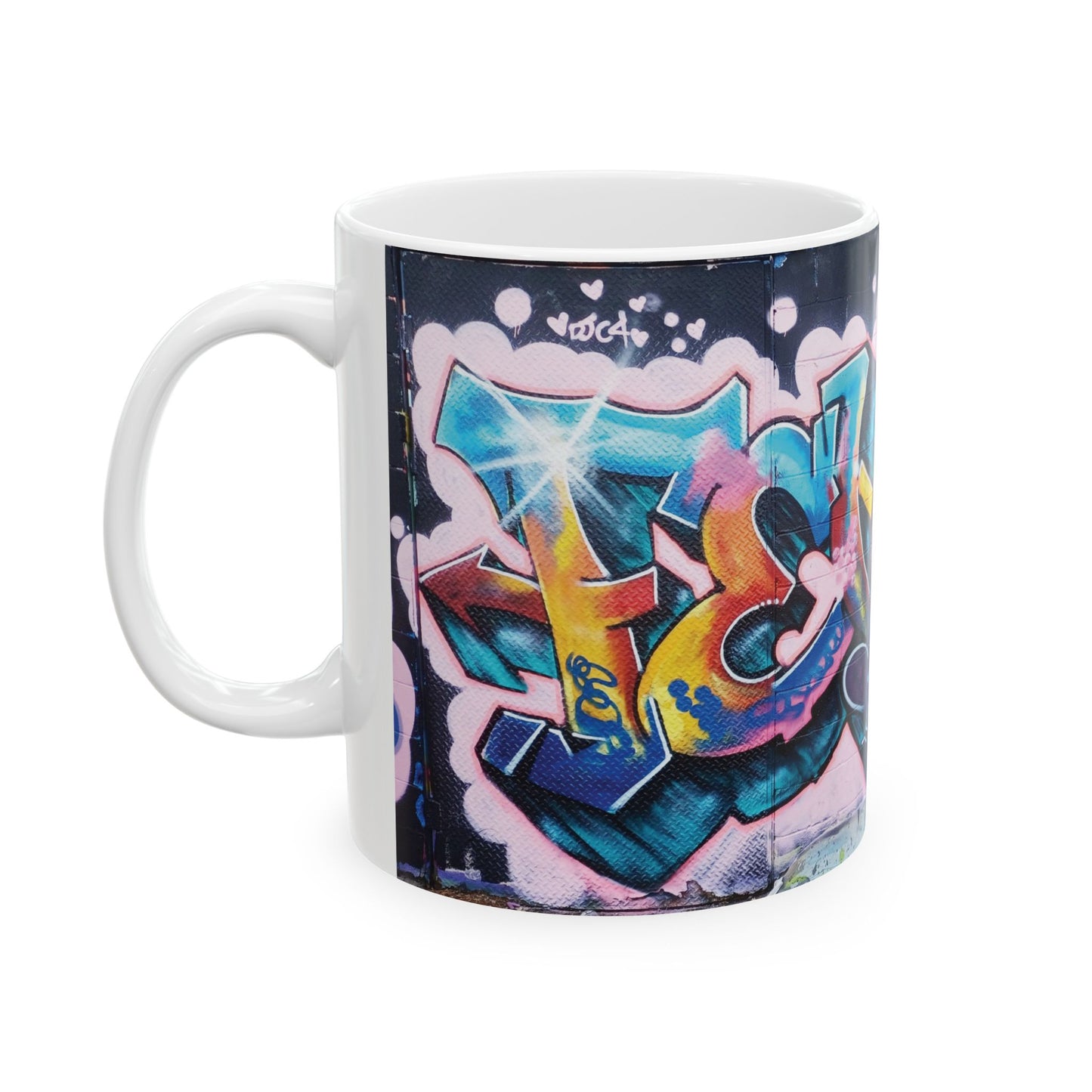 Brooklyn Fever Graffiti Art Ceramic Mug, (11oz, 15oz)