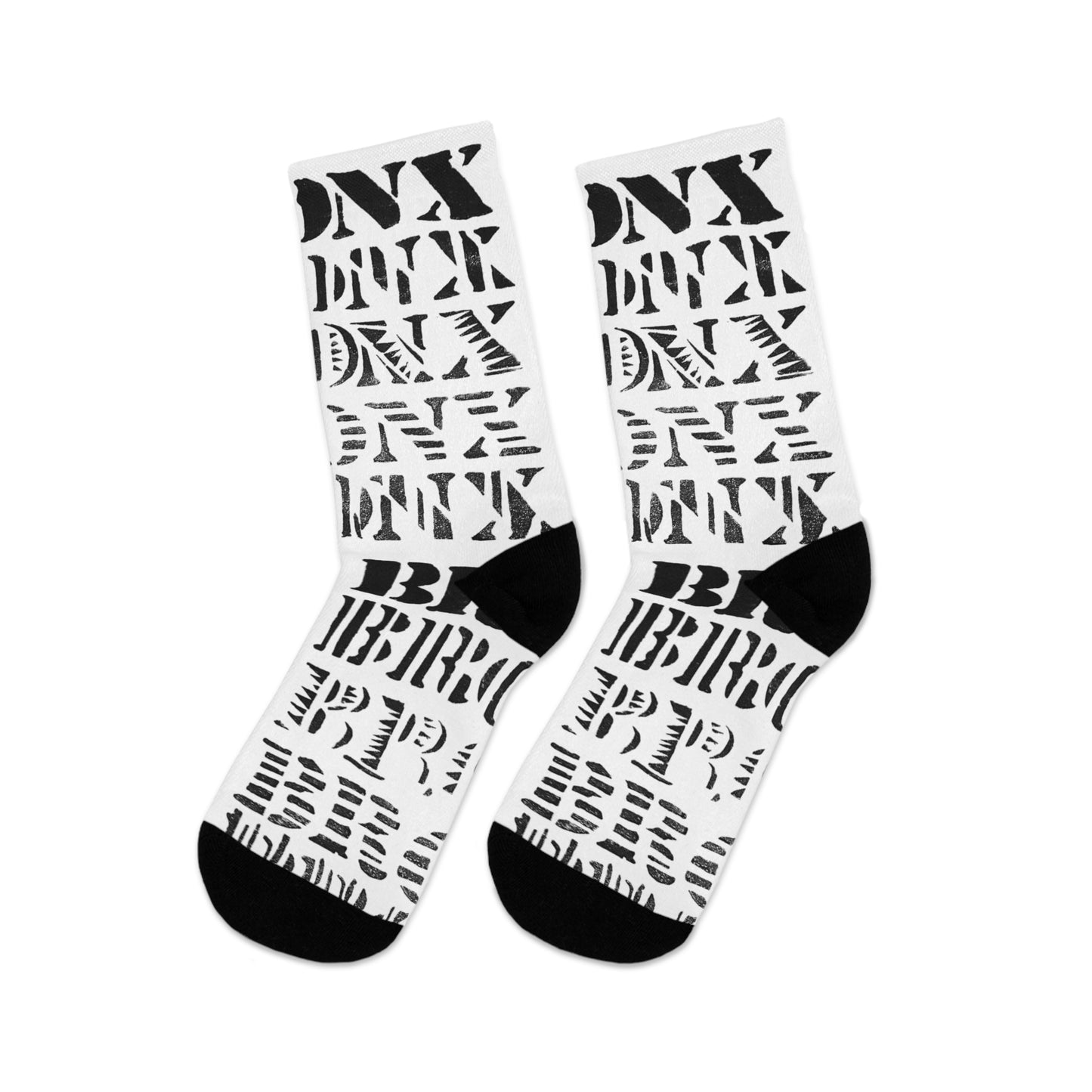 Boogie Down Bronx Stencil Recycled Poly Socks