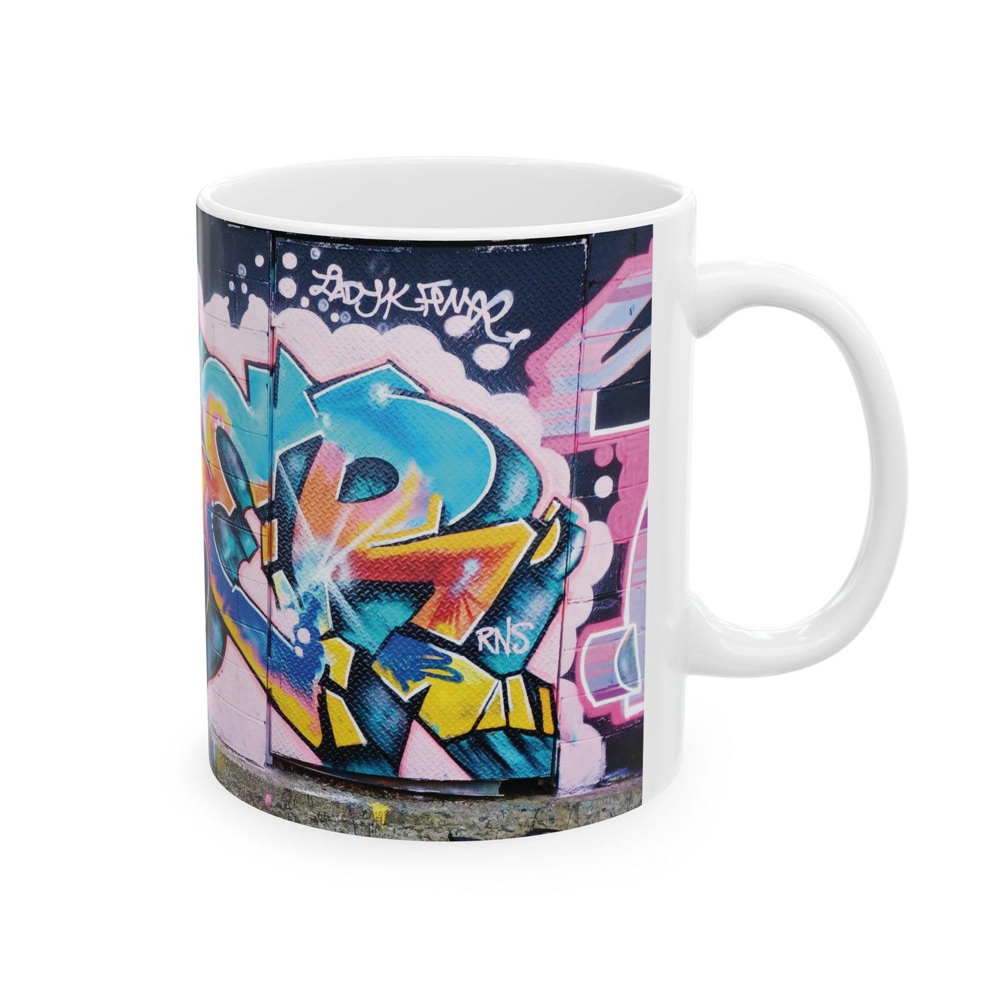 Brooklyn Fever Graffiti Art Ceramic Mug, (11oz, 15oz)