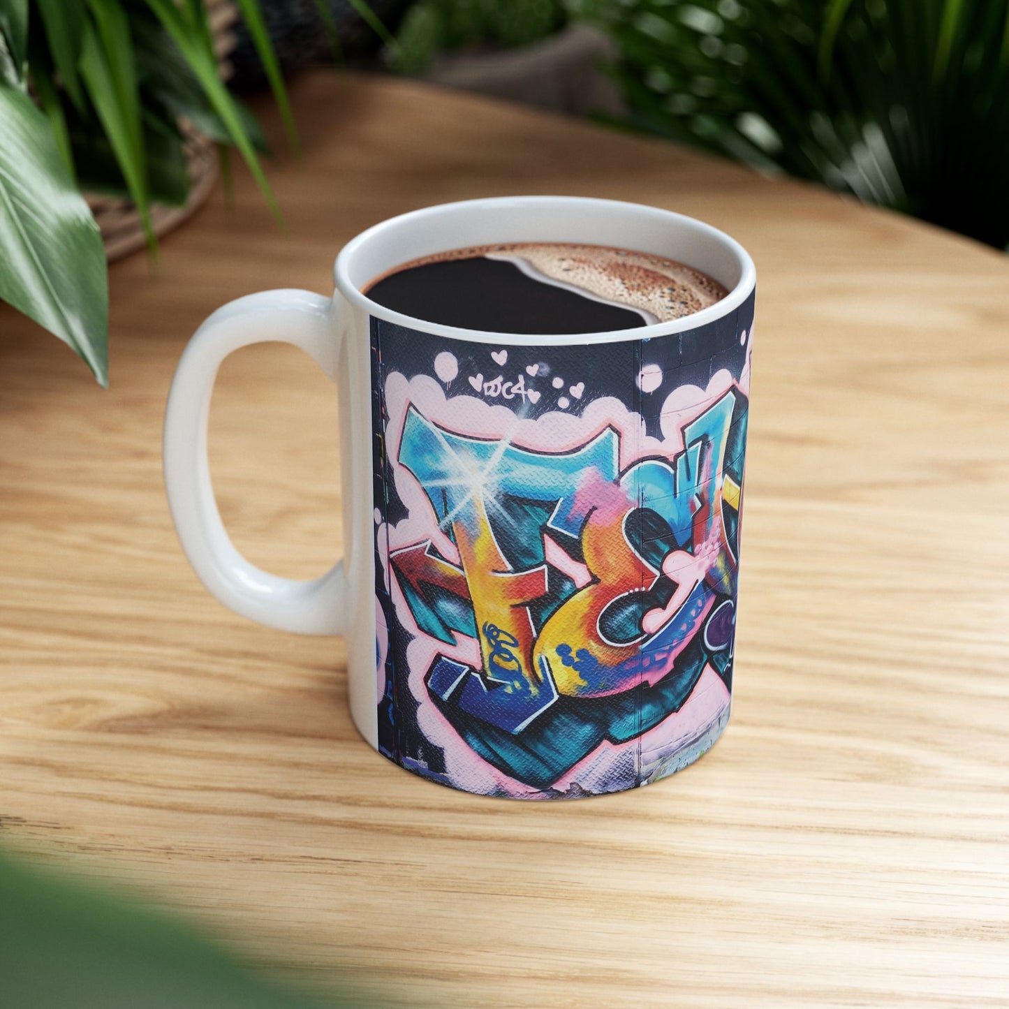 Brooklyn Fever Graffiti Art Ceramic Mug, (11oz, 15oz)