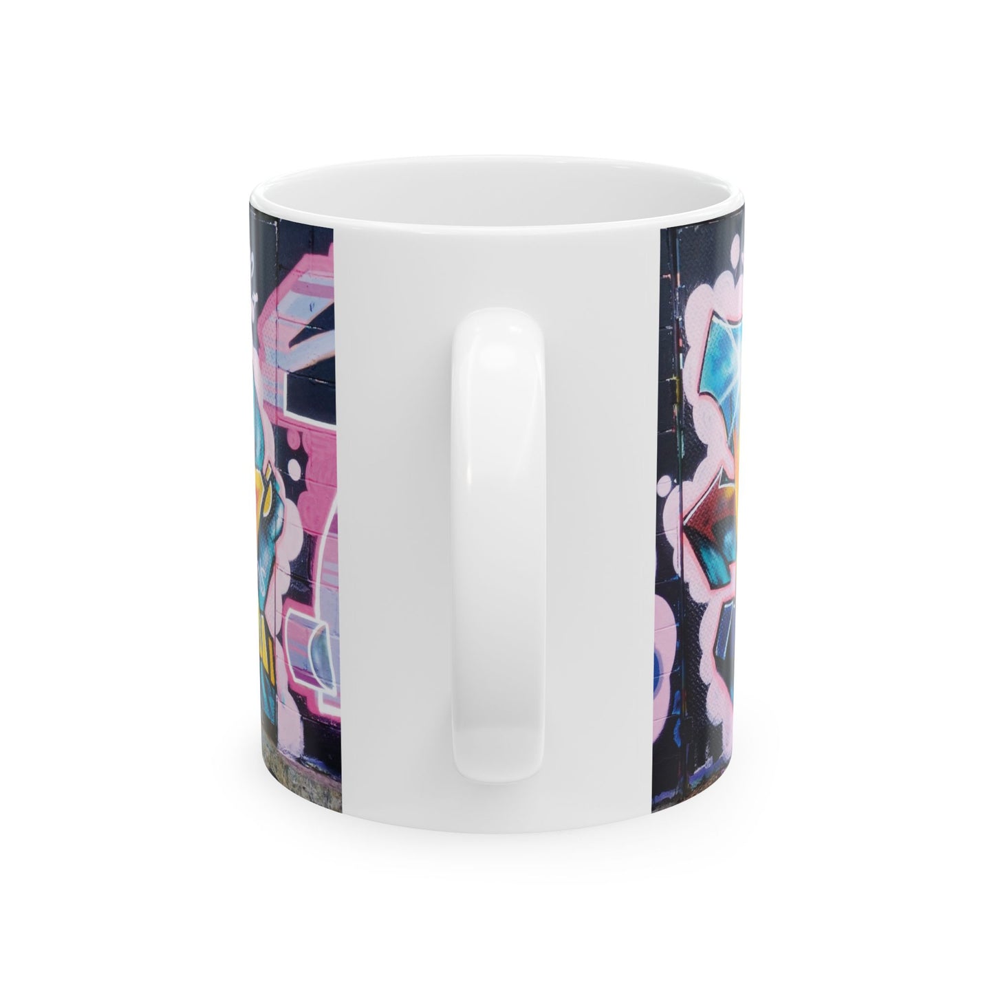 Brooklyn Fever Graffiti Art Ceramic Mug, (11oz, 15oz)