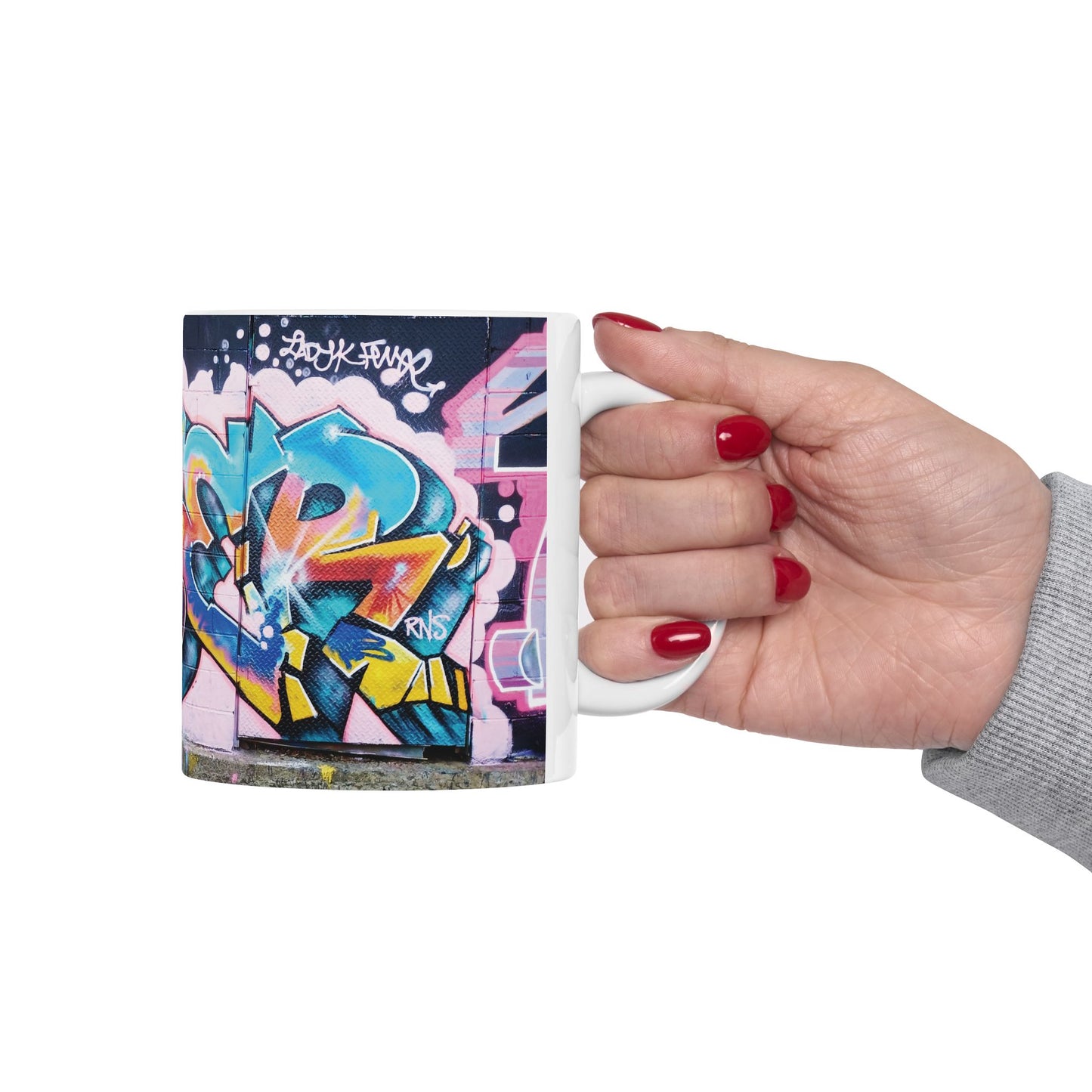 Brooklyn Fever Graffiti Art Ceramic Mug, (11oz, 15oz)