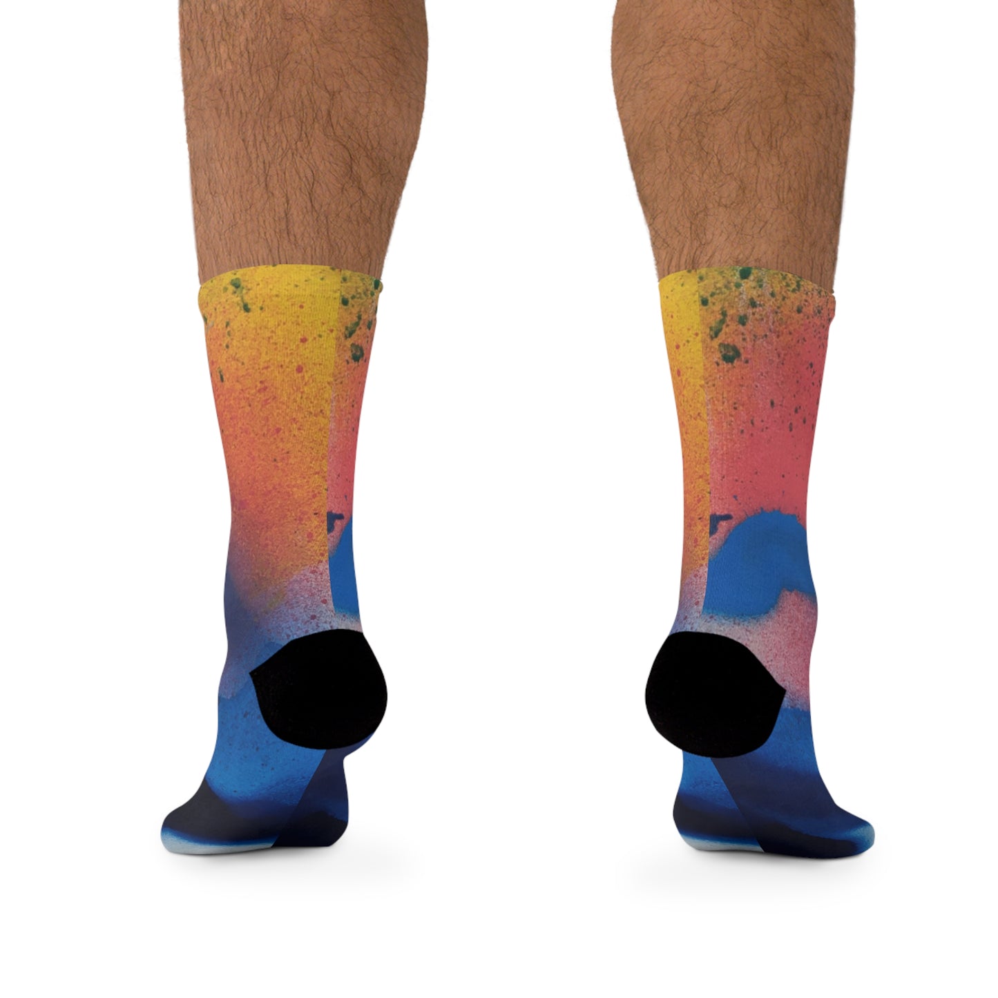 Eco-Friendly Art Socks - Colorful Splash Design for Daily Wear