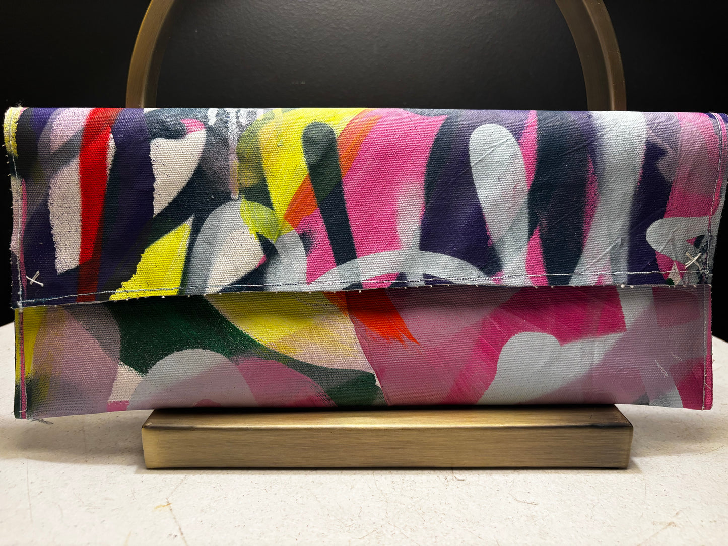 Hand painted clutch hand bag