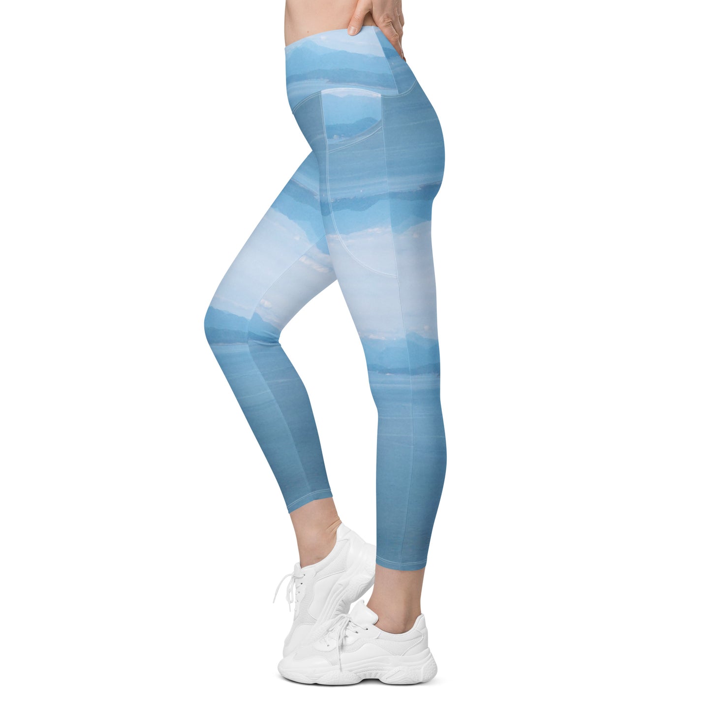 Leggings with pockets - Bermuda Blues