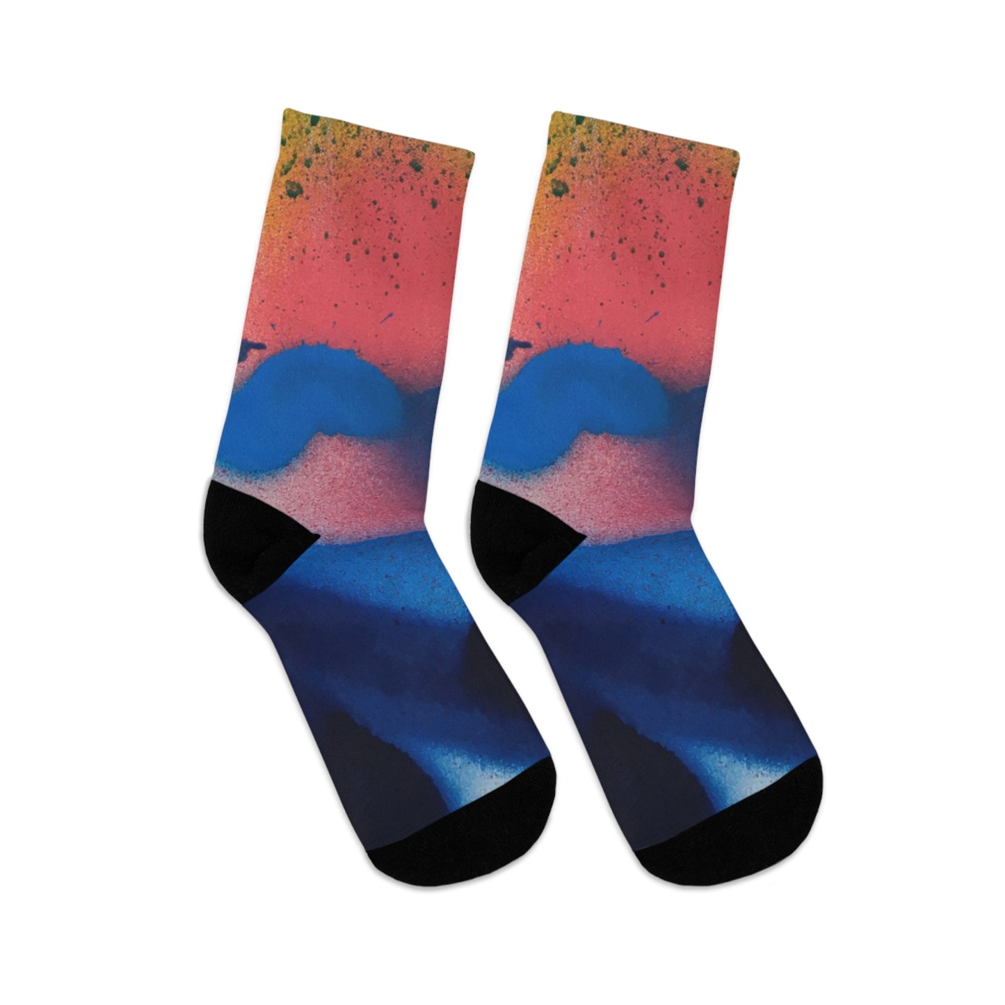 Eco-Friendly Art Socks - Colorful Splash Design for Daily Wear