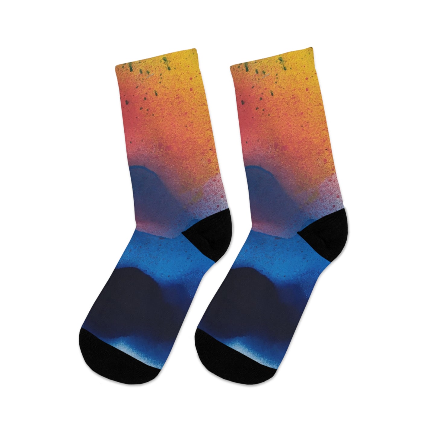 Eco-Friendly Art Socks - Colorful Splash Design for Daily Wear