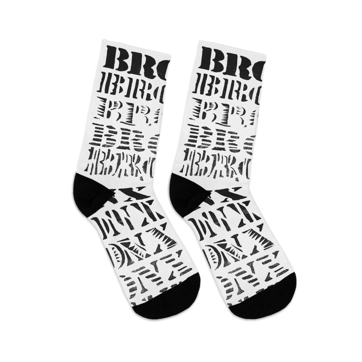 Boogie Down Bronx Stencil Recycled Poly Socks