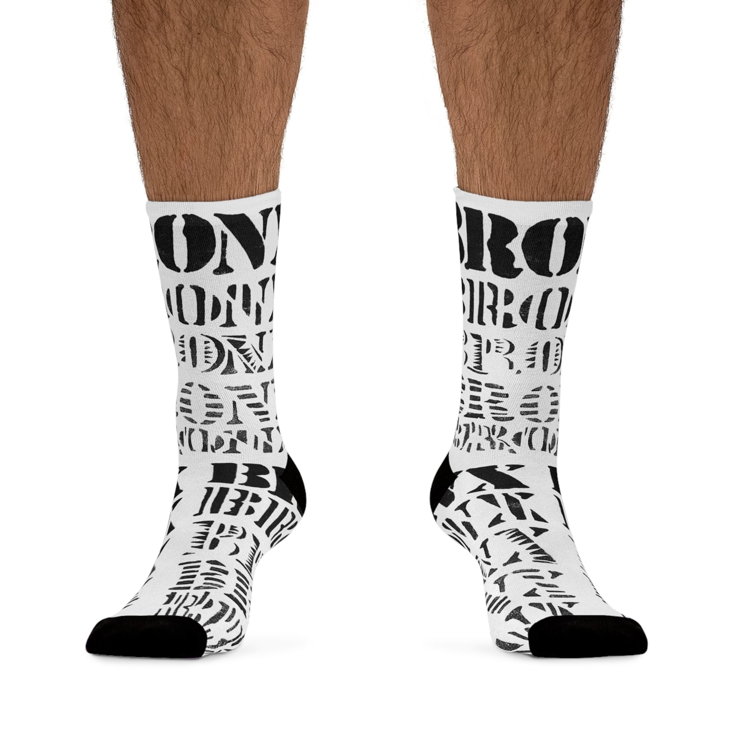 Boogie Down Bronx Stencil Recycled Poly Socks