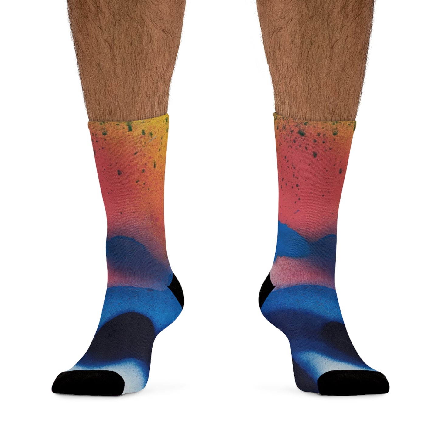 Eco-Friendly Art Socks - Colorful Splash Design for Daily Wear