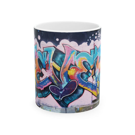 Brooklyn Fever Graffiti Art Ceramic Mug, (11oz, 15oz)