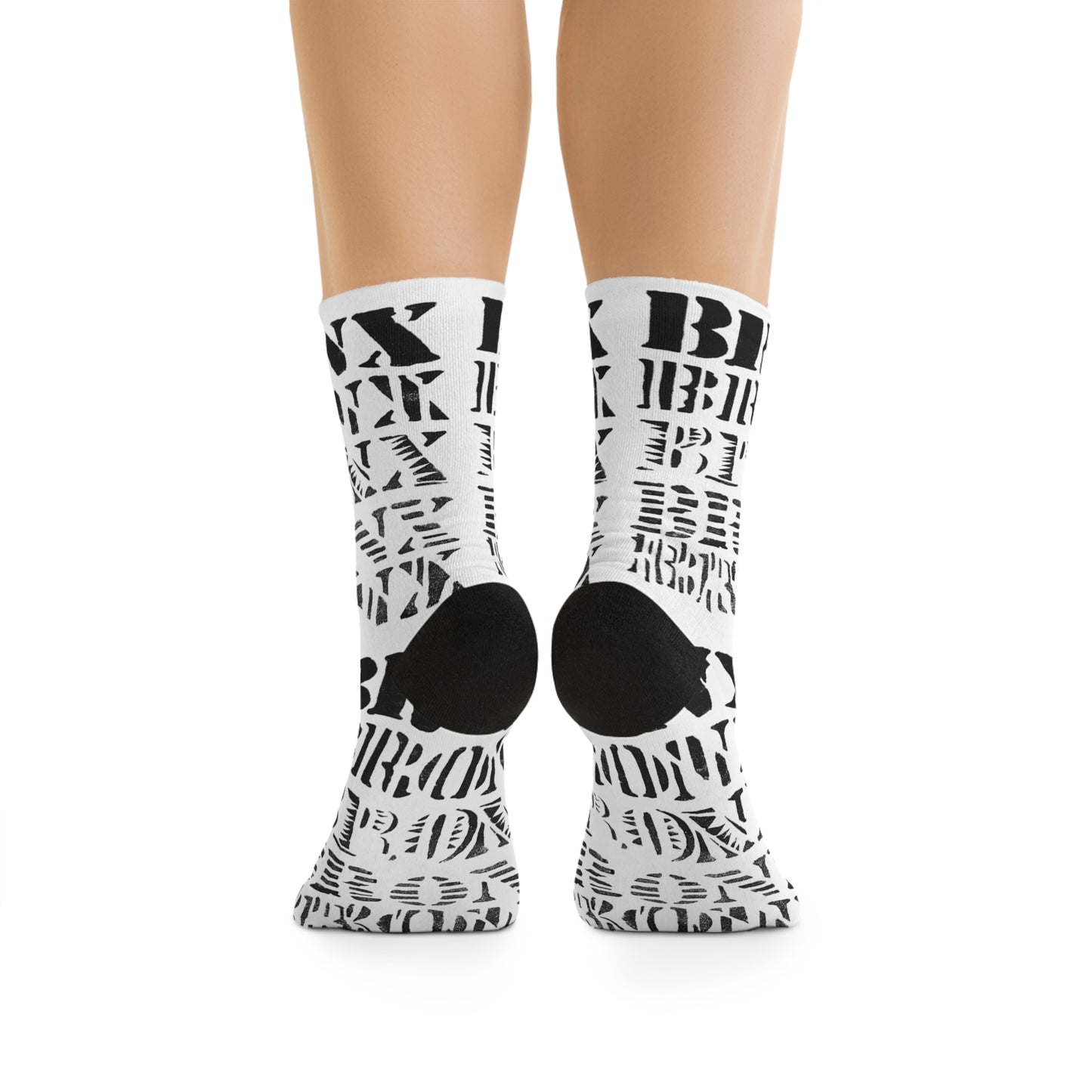 Boogie Down Bronx Stencil Recycled Poly Socks