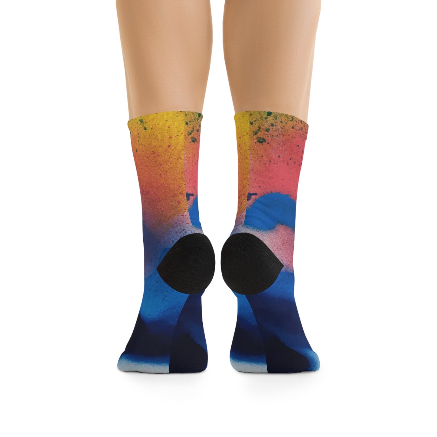 Eco-Friendly Art Socks - Colorful Splash Design for Daily Wear